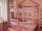 Детская двухъярусная кровать-домик объявление продам
