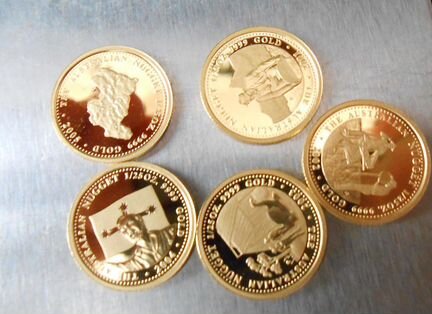 Набор золотых монет Австралия