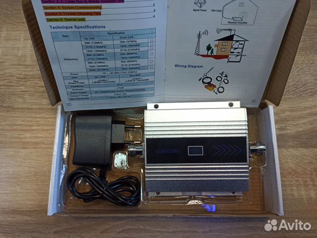 Усилитель-репитер сотовой связи GSM900 MHz, новый