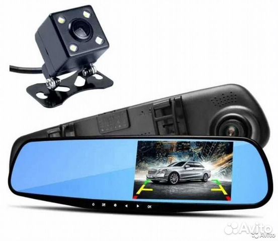Зеркало видеорегистратор с камерой заднего вида XP
