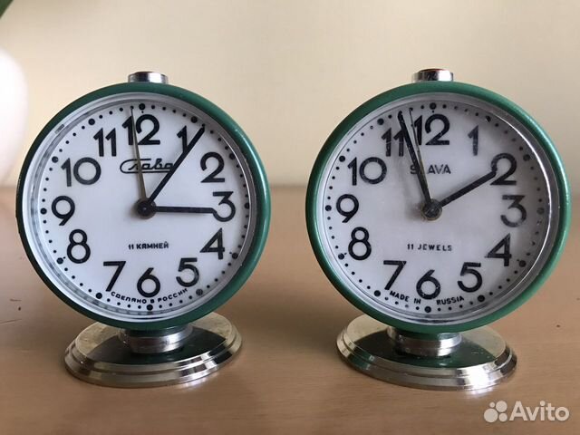 Часы-будильник Слава,madi in Russia