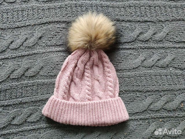 Шапка осенняя для девочки 0-6 мес