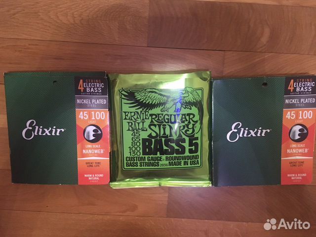 Струны для бас гитары б/у