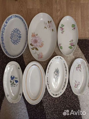 Блюдо овальное, селедочница. Дулево, Зик, гдр и пр