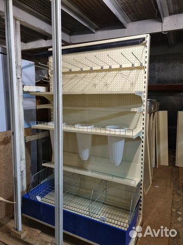 Стеллаж металлически торговый