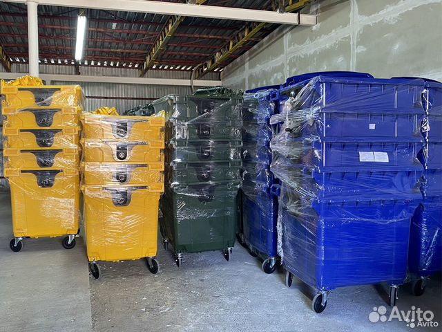 Евроконтейнер 1.1м3 для мусора на колесах 1100л