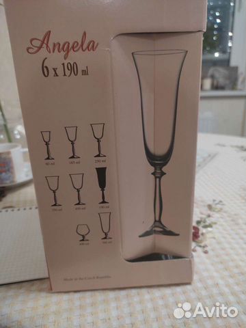 Бокалы, фужеры Angela, Bohemia