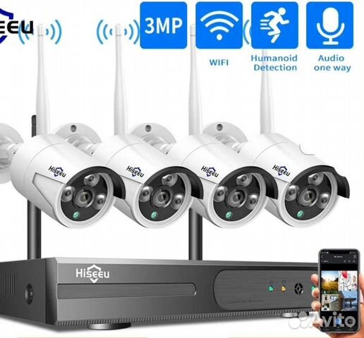 Комплект видеонаблюдения 4 камеры