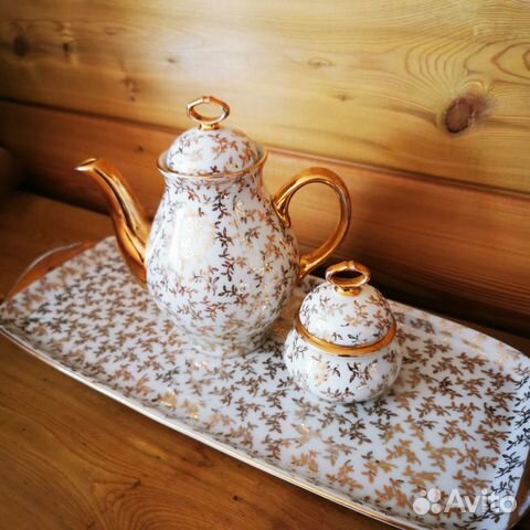 Сервиз кофейный раритет позолота Греция