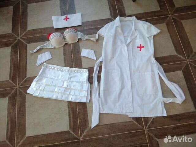 Эротический наряд медсестры Nurse Consists Of Dress, String And Bikini Top