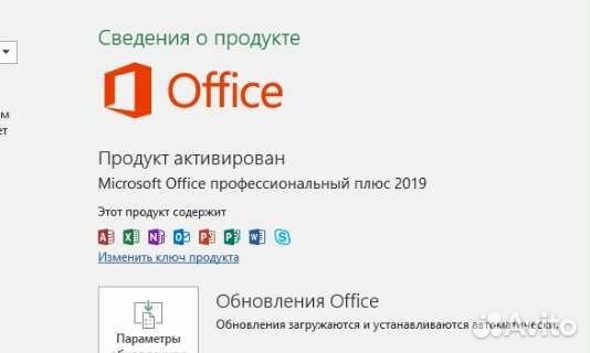 Ключи офис профессионал плюс 2019