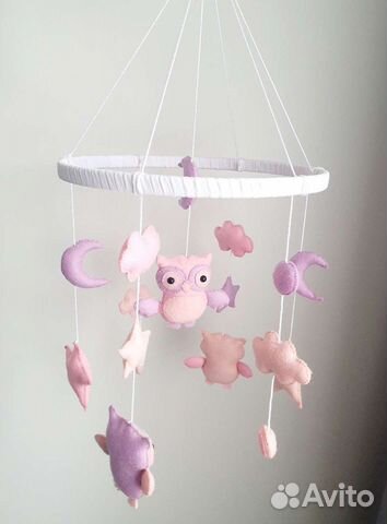 Мобиль на кроватку из фетра