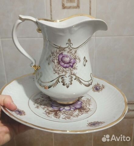 Ваза старинная тяжёлый кувшин марганец и др