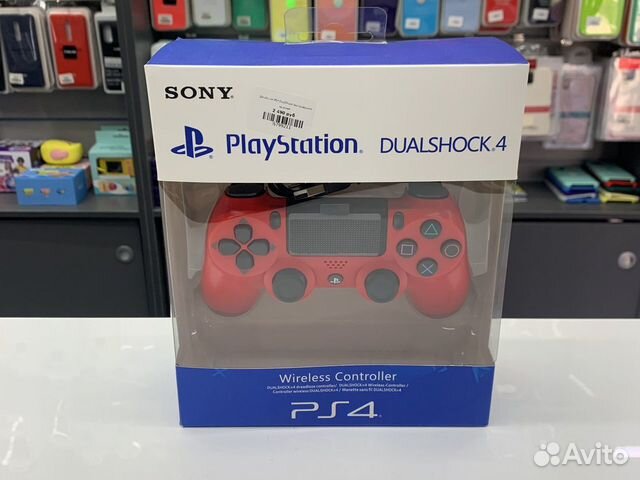 Джойстик PS4 красный play