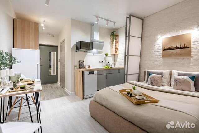 

Квартира-студия, 24 м², 2 кровати