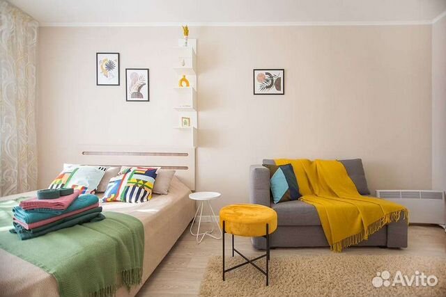 

1-к. квартира, 33,5 м², 2 кровати