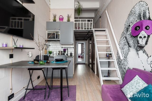 

Квартира-студия, 28 м², 2 кровати