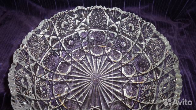 Салатник ваза конфетница хрустальная большая 26 см