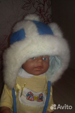 Шапка зимняя голубая Шапка зимняя голубая