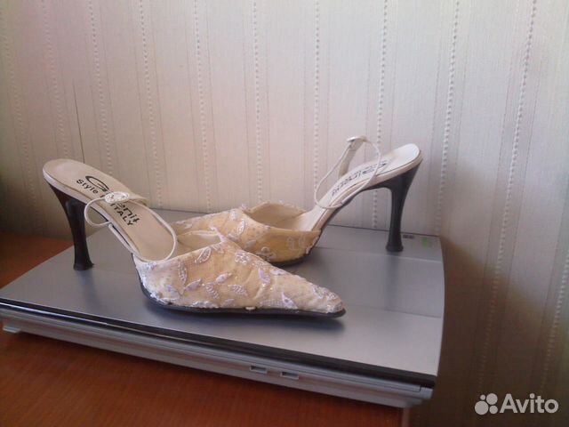 Туфли Италия кожа, гипюр р.38
