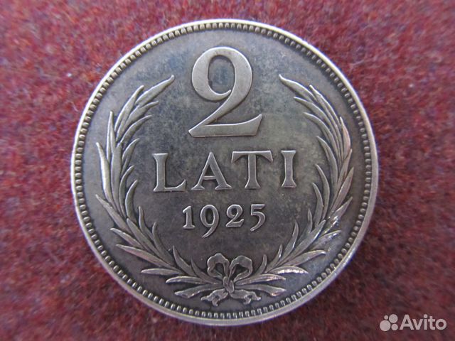 2 лата Латвия 1925 г. серебро