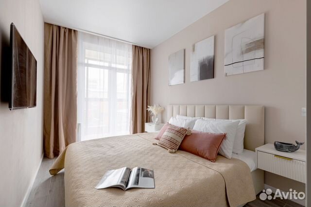 

1-к. квартира, 40 м², 2 кровати