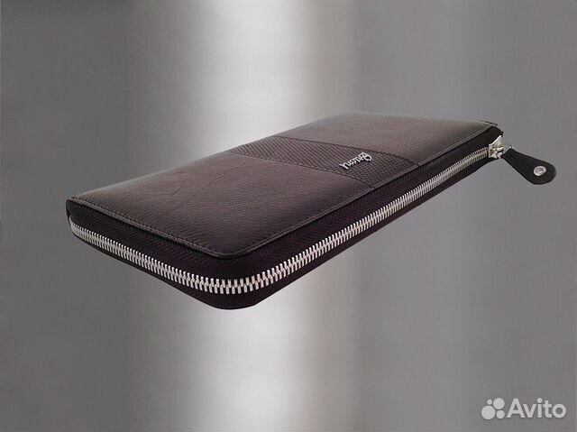 Мужской кожаный клатч Brioni арт.91028