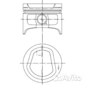 Поршень+палец, с кольцами VW Golf III, VW Caddy