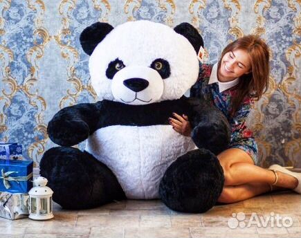 Большой плюшевый мишка панда. Подарок. Доставка