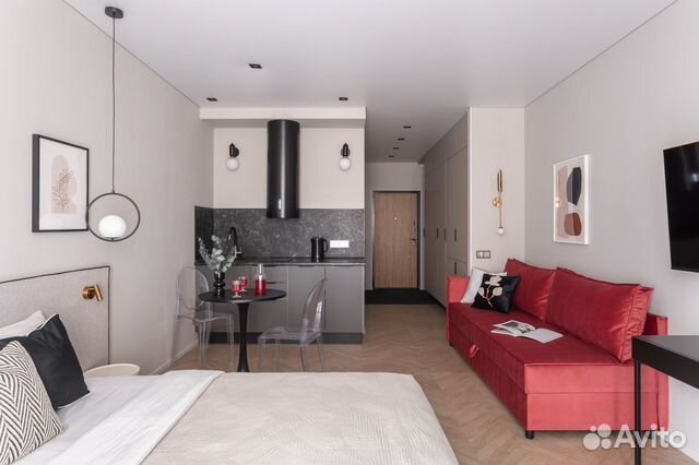 

Квартира-студия, 29 м², 2 кровати