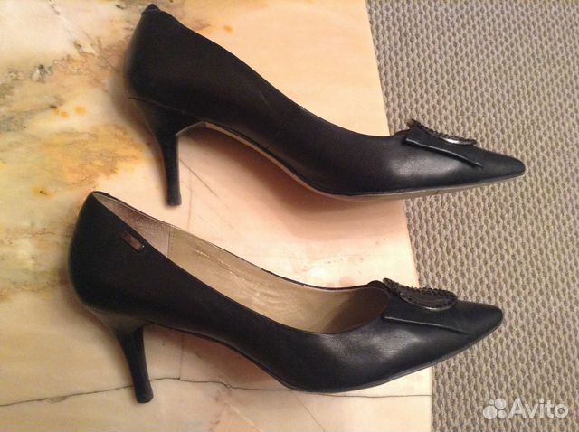 Туфли Lena Milan чёрные кожаные