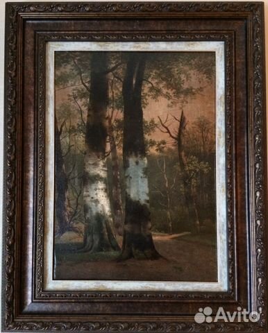 Картина холст,масло н/хЕвро1860-69 г