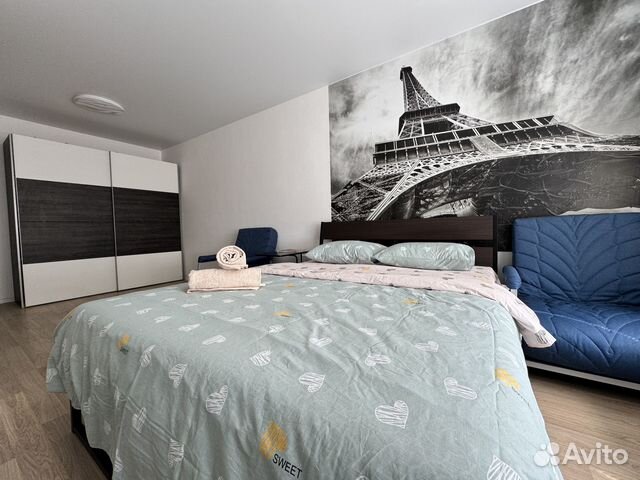 

1-к. квартира, 45 м², 2 кровати