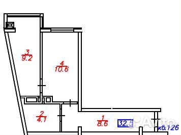 1-к квартира, 32.2 м², 5/8 эт.