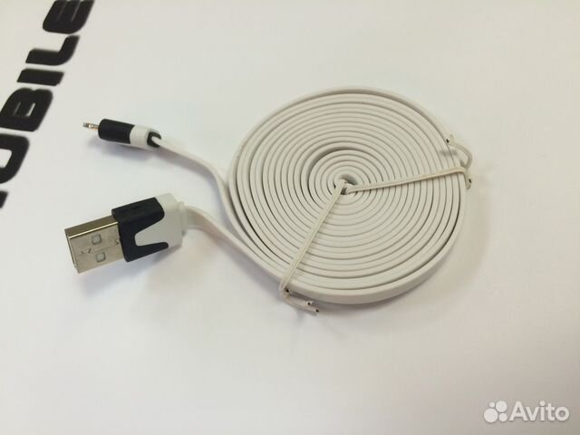 Кабель 8 pin для iPhone 5/6/iPad Плоский 2 метра Кабель 8 pin для iPhone 5/6/iPad Плоский 2 метра