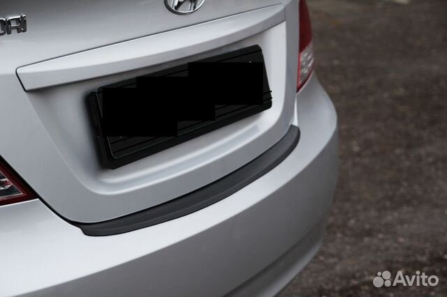 Накладка на задний бампер Hyundai Solaris седан