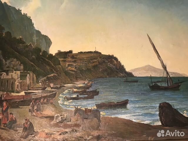 Картина холст Капри Гавань Картина холст Капри Гавань