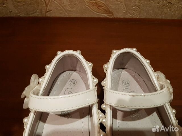 Туфли, белые, нарядные для девочки