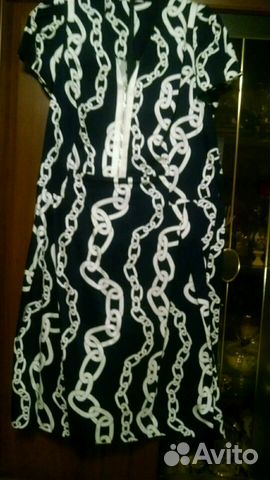 Платье новое C.Leman 50/52 синее с белым Платье новое C.Leman 50/52 синее с белым