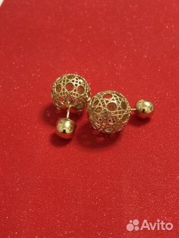 Золотые пусеты Диор Dior Золотые пусеты Диор Dior