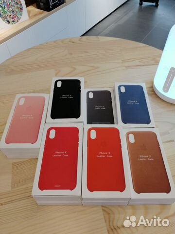 Чехол для iPhone X Apple Leather Case кожаный