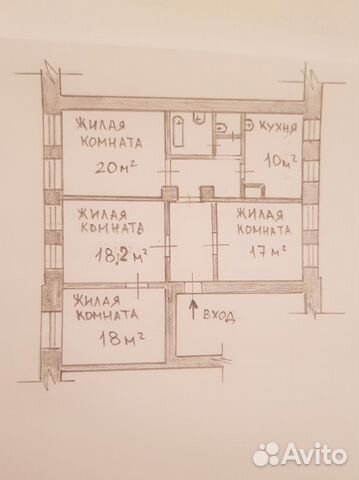4-к квартира, 101.9 м², 2/4 эт. 4-к квартира, 101.9 м², 2/4 эт.