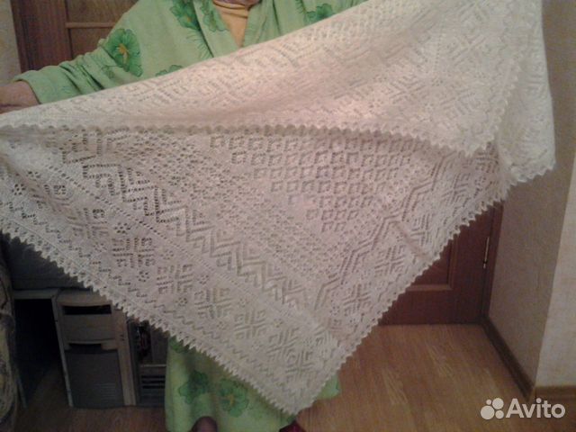 Оренбургский платок ручн. вязки