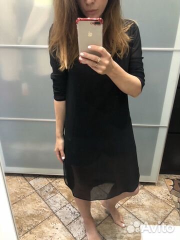 Туника Zara, юбка Zara в бельевом стиле