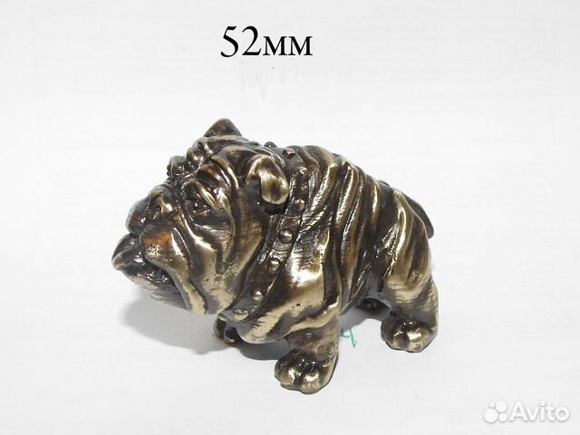 Бульдог - статуэтка из бронзы