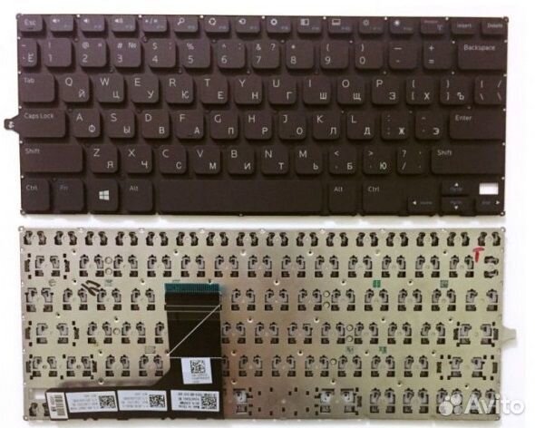 Клавиатура Dell 11-3137 без рамки плоский Enter