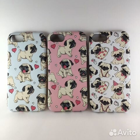 Чехол-накладка для iPhone 7/8 Luxo Мопсы
