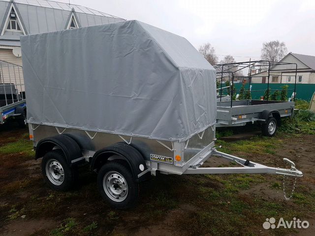Прицеп оцинк. 2-осный 2.5х1.3 тент 1500мм