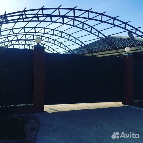 Арочные фермы из профильной трубы навес Арочные фермы из профильной трубы навес
