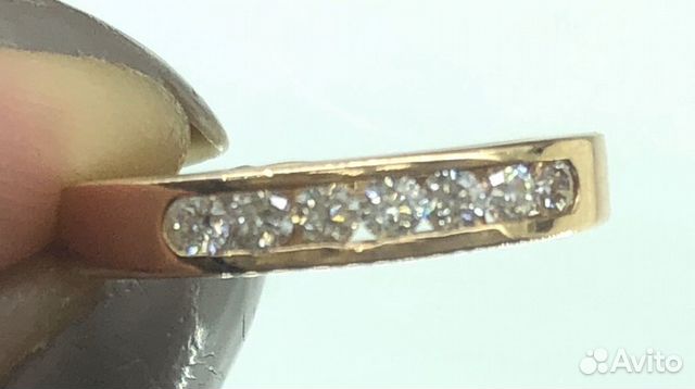 Золотое кольцо Дорожка с бриллиантами 0,21 кт р15 Золотое кольцо Дорожка с бриллиантами 0,21 кт р15